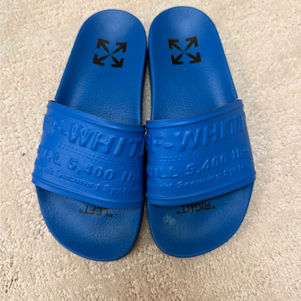 Blue Slide Sandals
